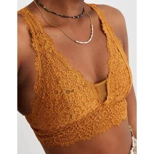 Aerie Mustard Lace Bralette